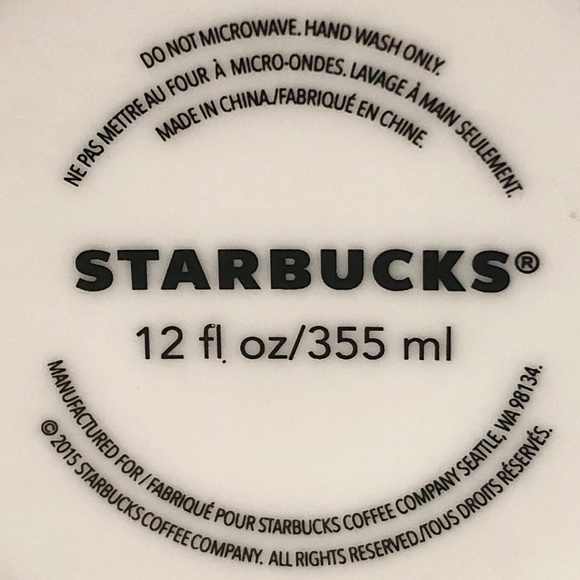 Starbucks, Ceramic, Travel Mug, Collectable, 2016, Mermaid, Gold Lid, 12 oz - Picture 10 of 16